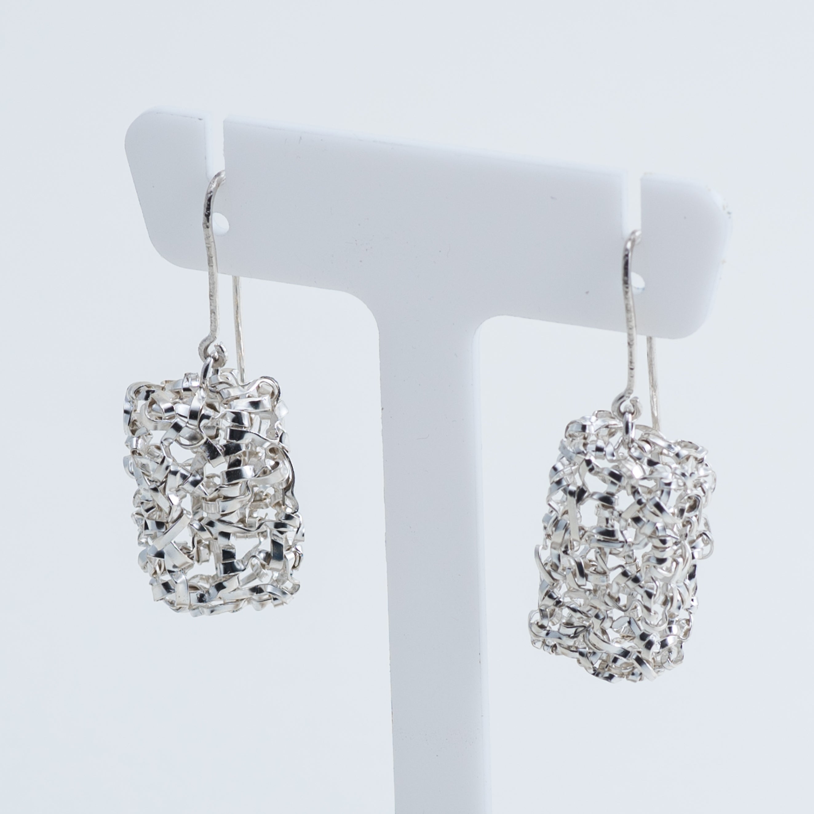 Orecchini rettangolari intrecciati