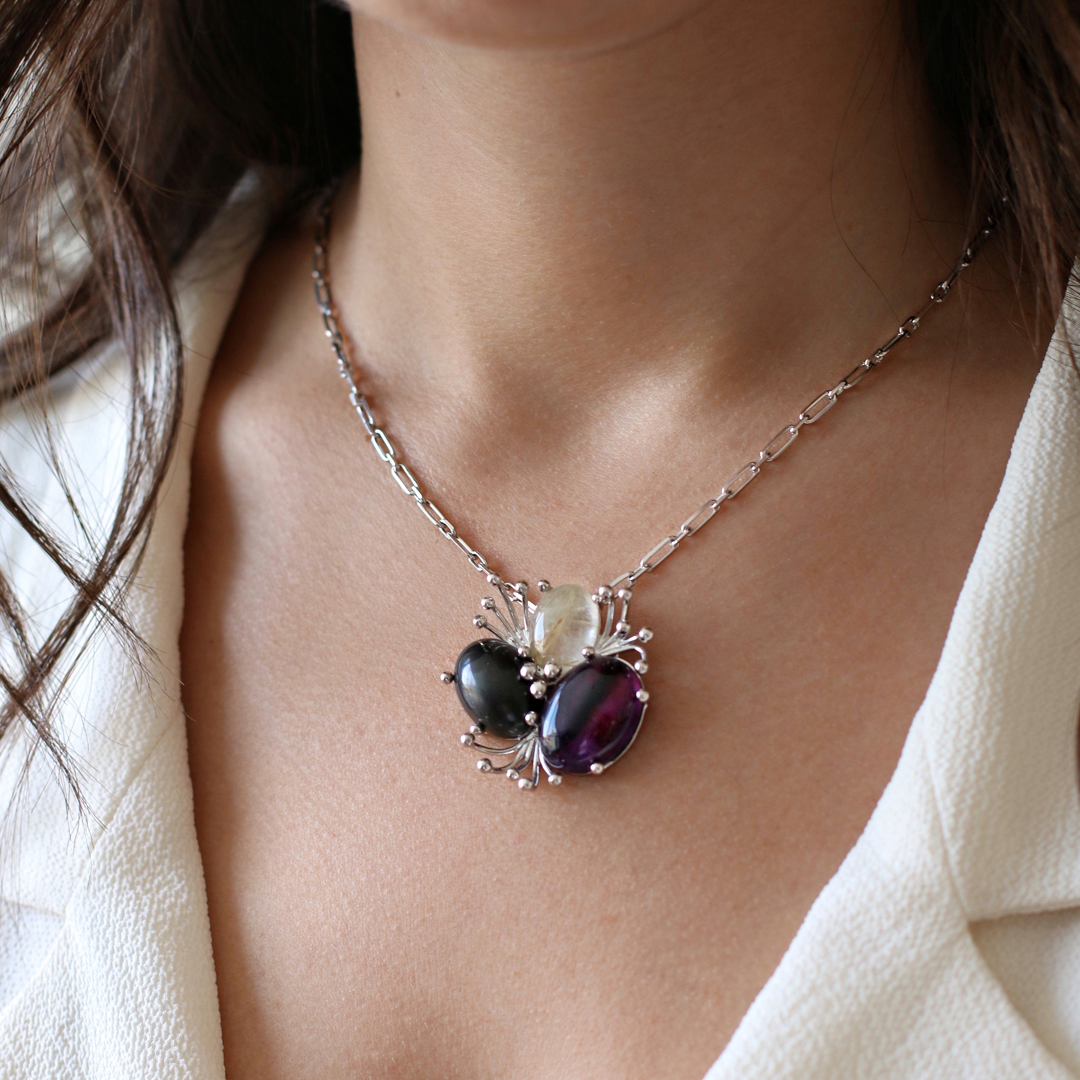 Collana con ciondolo a forma di respiro