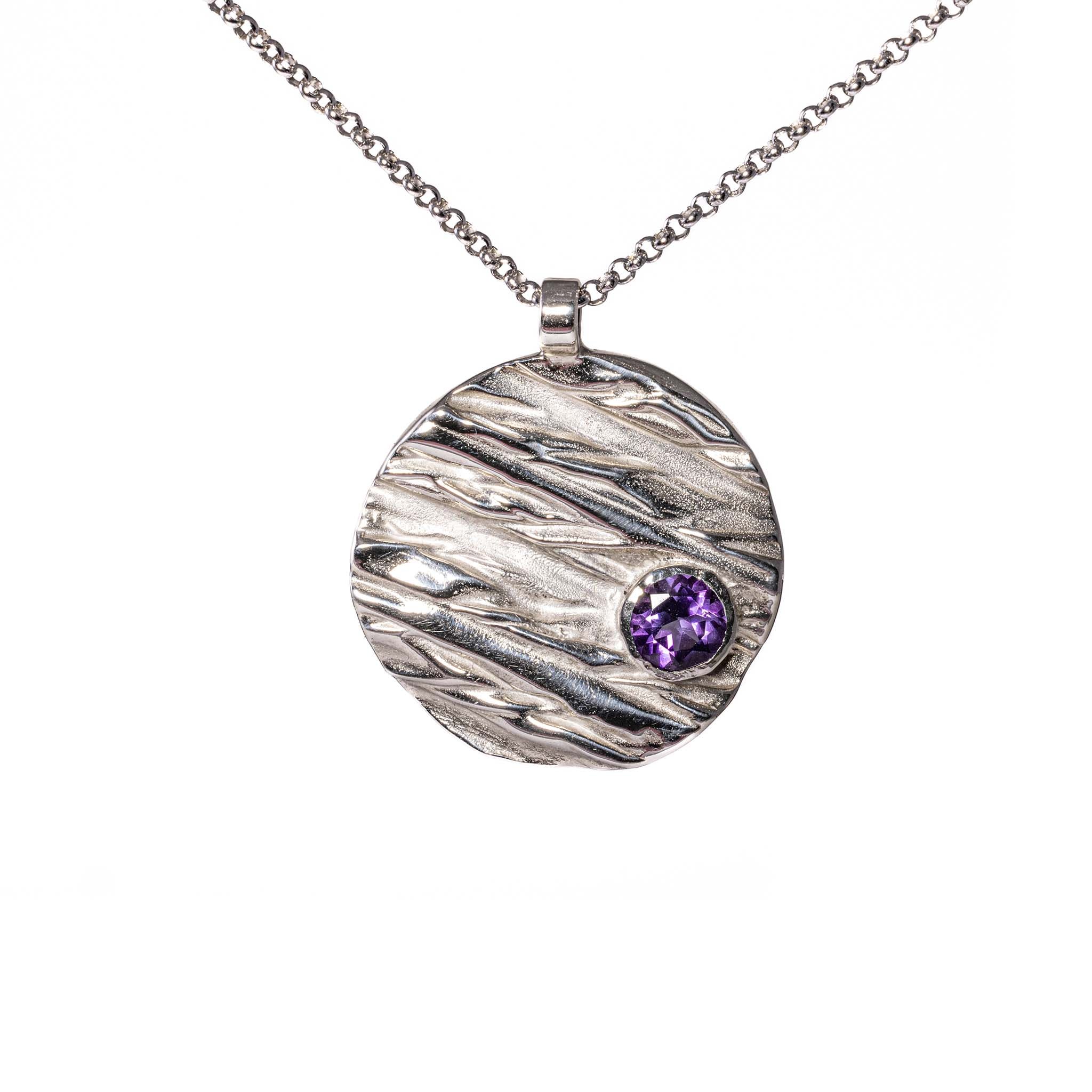 Collana con ciondolo a forma di onda rotonda