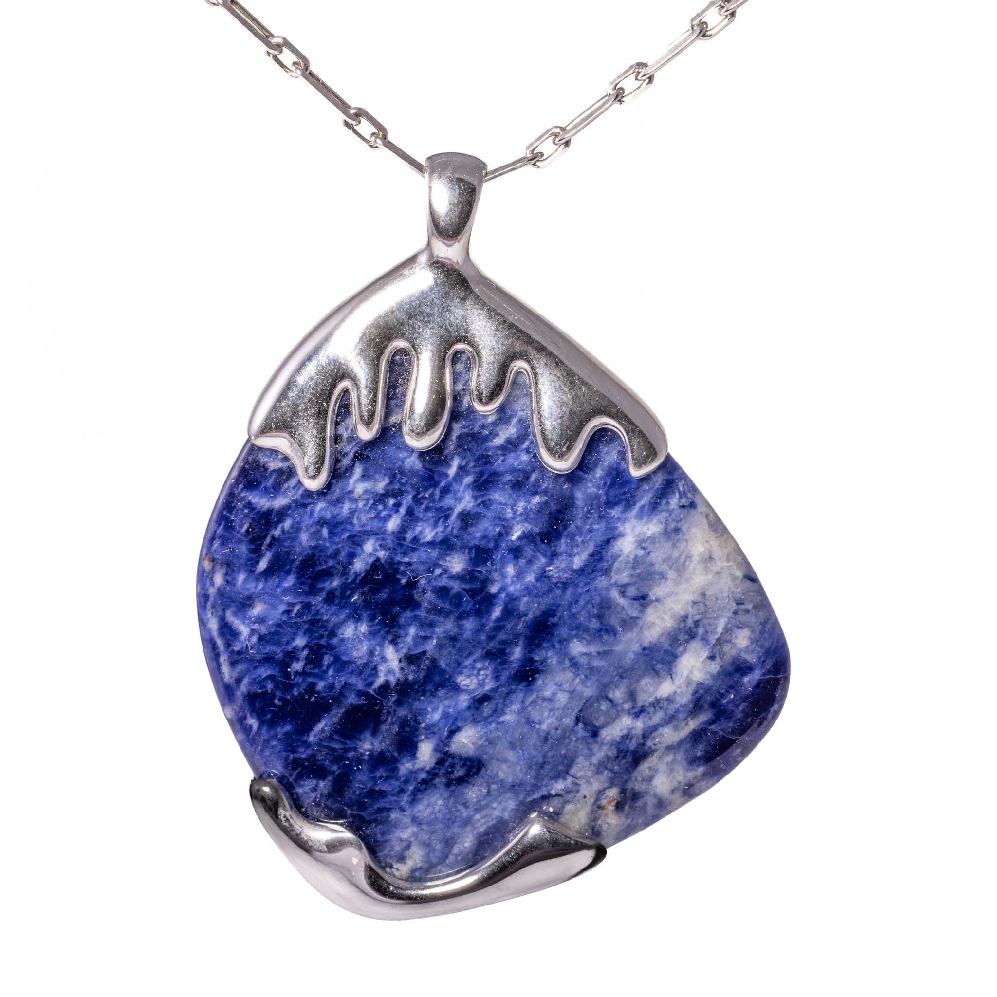 Collana con ciondolo Sahara e sodalite